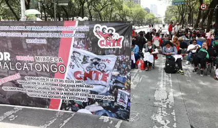 Bloqueo de la CNTE en Paso de la Reforma en la CDMX