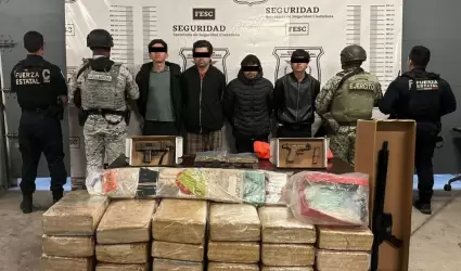 Aseguran ms de 150 kilogramos de drogas; hay 4 detenidos