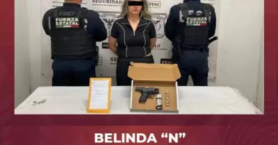 Detenida con arma