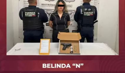 Detenida con arma
