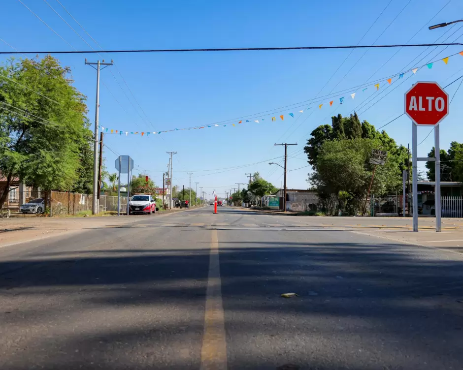 Obras de pavimentacin carretera zona prioritaria del Valle de Mexicali