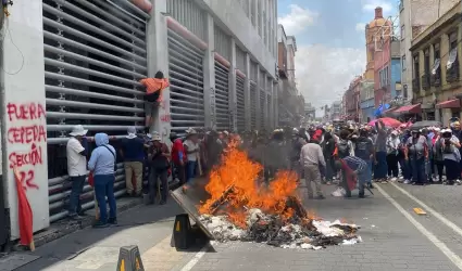 Acciones violentas de la CNTE
