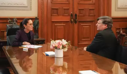 Claudia Sheinbaum y Christopher Landau