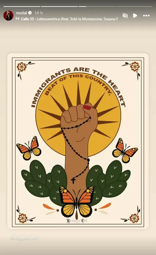 Publicacin compartida por Nodal y ngela Aguilar