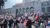 Miles protestan en Los ngeles contra redadas migratorias y militarizacin del p
