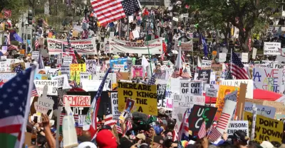 Miles protestan en Los ngeles contra redadas migratorias y militarizacin del p