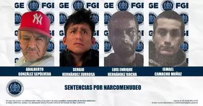Cuatro imputados reciben sentencia por delitos contra la salud
