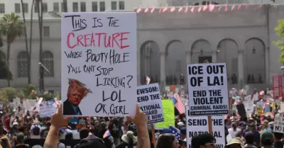 Protesta en Los Ángeles contra redadas migratorias y militarización de EEUU