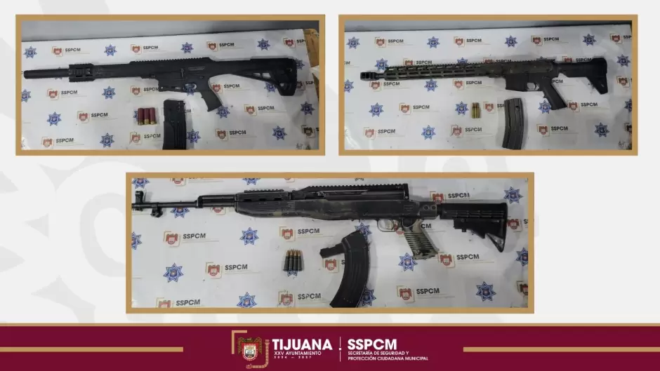 Detenidas con tres armas largas