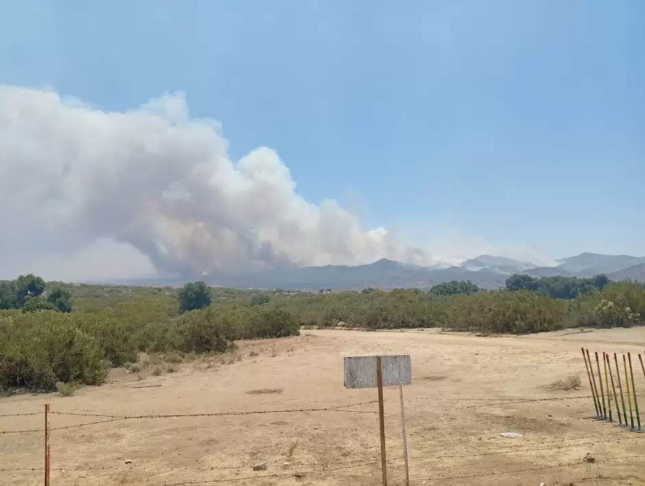 Combate en incendios forestales activos en Tecate