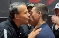 Alfredo Adame le planta un beso a Konan Big