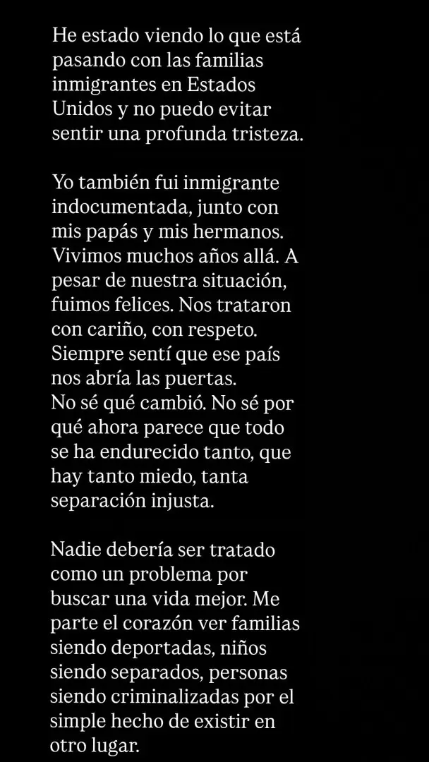 Mensaje de Yuridia en apoyo a los migrantes