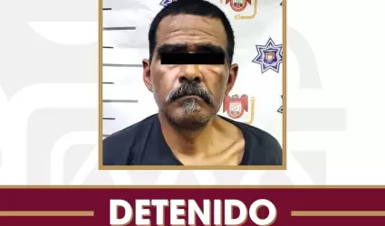 Presunto responsable de un homicidio en la colonia Hidalgo