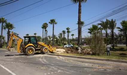 Trabajos de rehabilitacin de tubera hidrulica en Otay