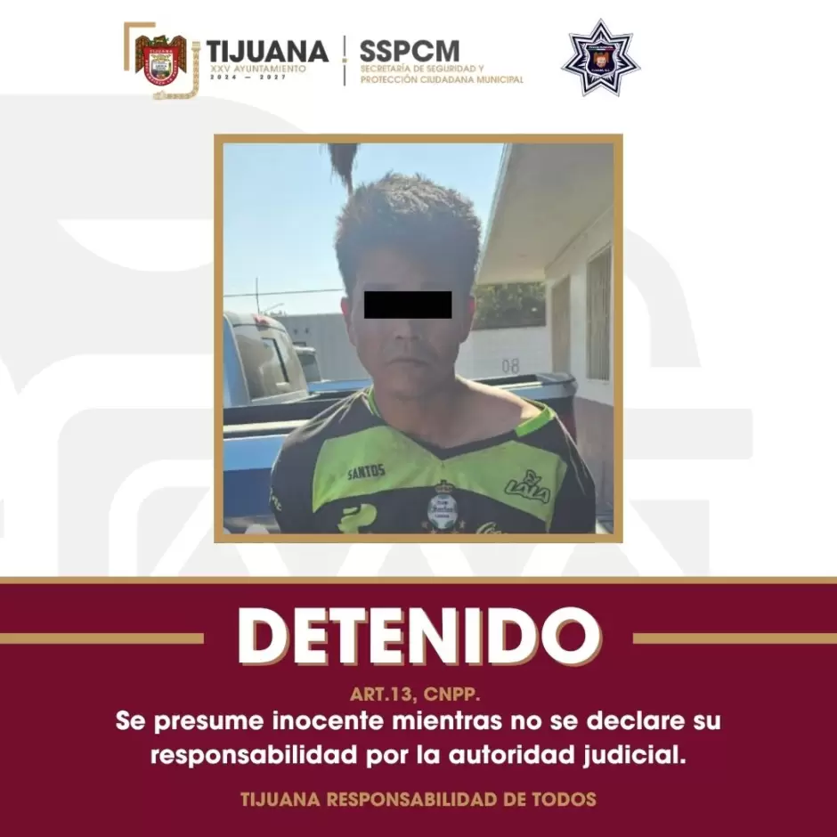 Presunto responsable de robo con violencia