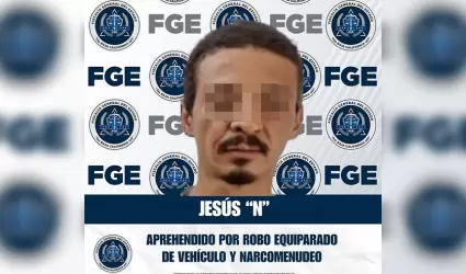 Detenido por delitos de robo equiparado y narcomenudeo