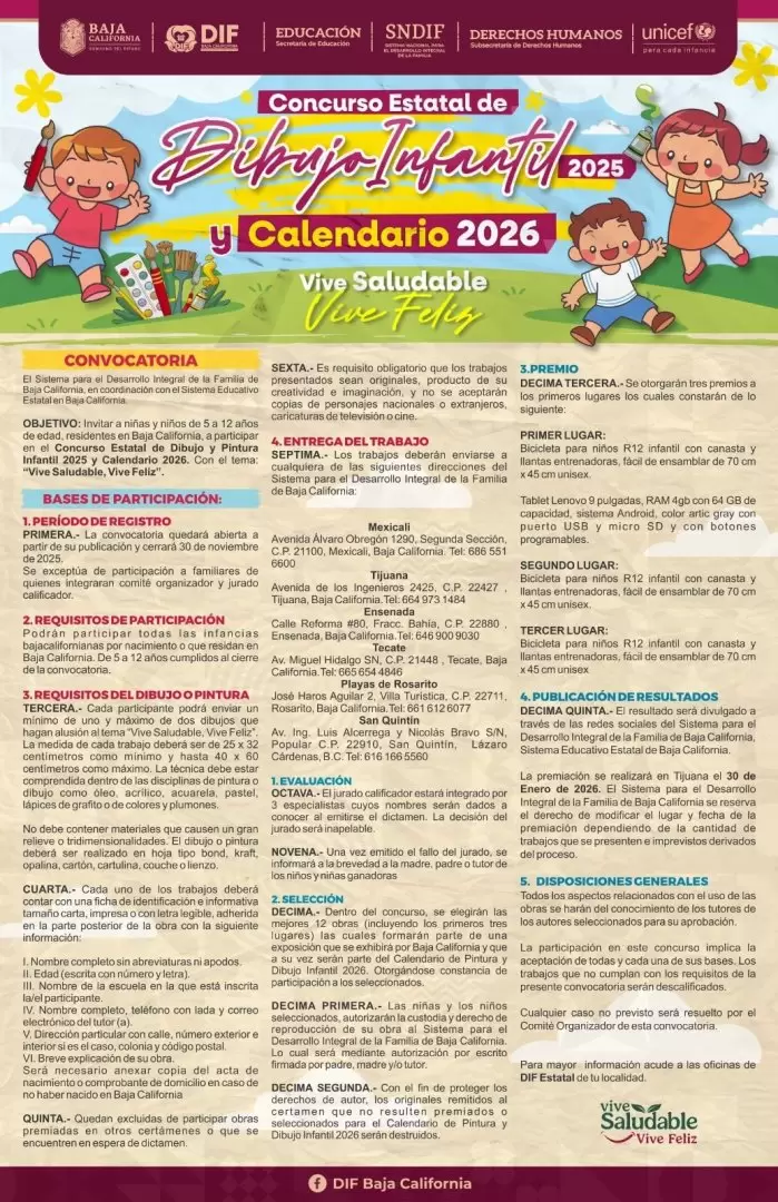 Concurso Estatal de Dibujo Infantil 2025