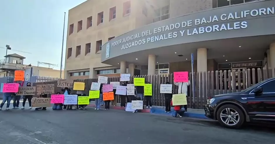 Manifestacin por jvenes acusados de homicidio