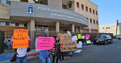 Manifestación por jóvenes acusados de homicidio