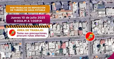 Cierres temporales de agua potable y afectaciones viales en colonias de Mexicali