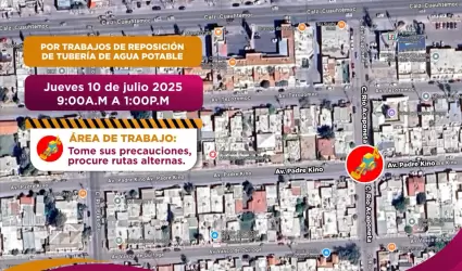 Cierres temporales de agua potable y afectaciones viales en colonias de Mexicali