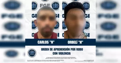2 presuntos responsables de robos con violencia