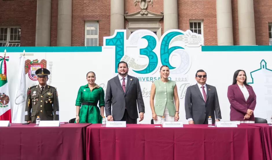 Rinde Gobierno de la Ciudad homenaje a Tijuana por el 136 Aniversario de su fundacin