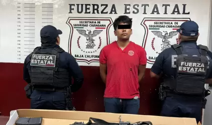 Hombre armado detenido en poblado de La Rumorosa