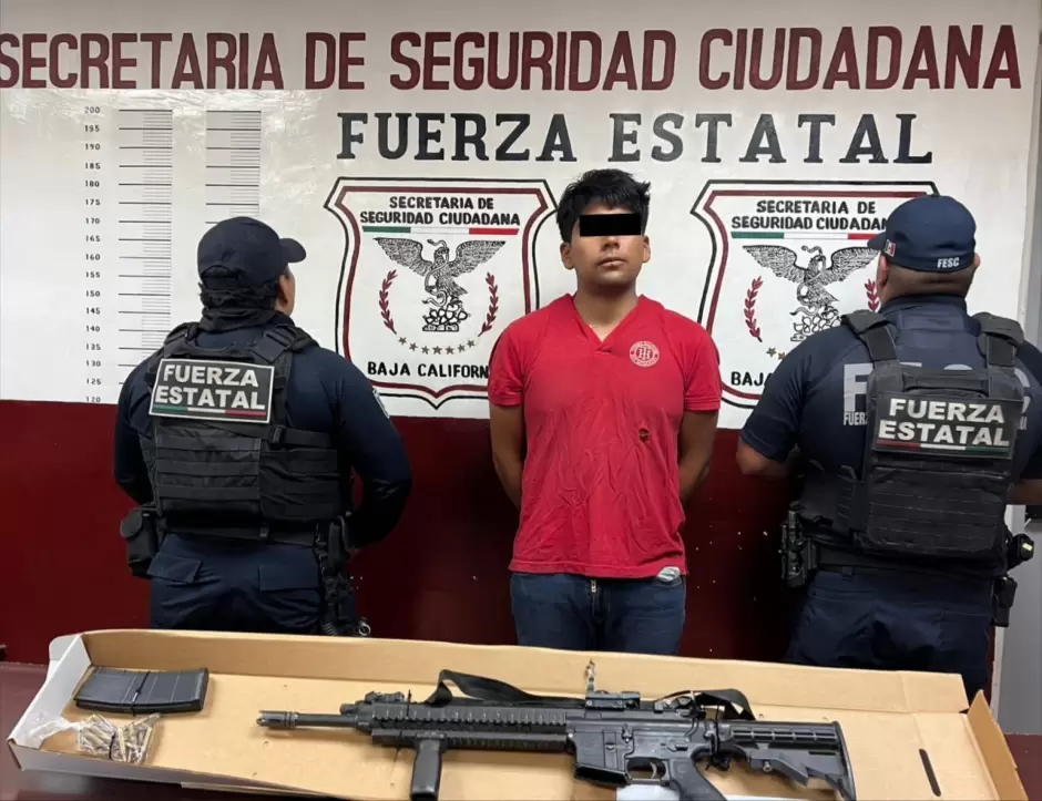 Hombre armado detenido en poblado de La Rumorosa