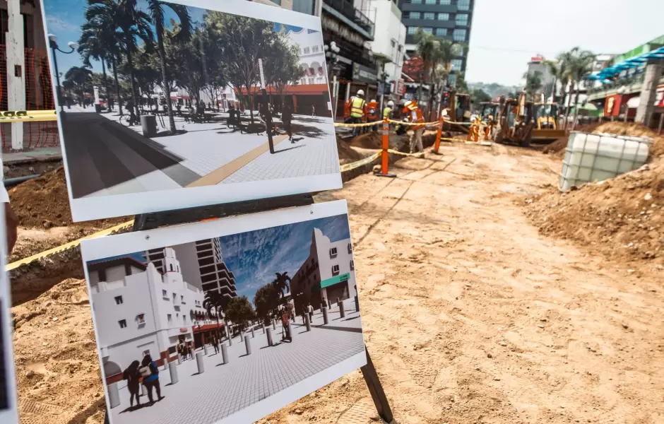Obras de rehabilitacin de redes de agua potable y alcantarillado sanitario en la Av. Revolucin