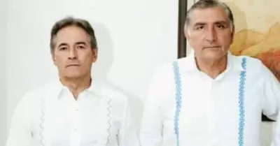 Hernán Bermúdez y Adan Augusto López