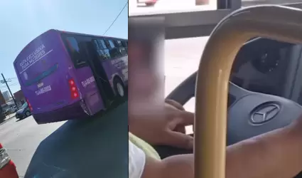 Conductor de Transporte Violeta fue captado viendo contenido para adultos mientr