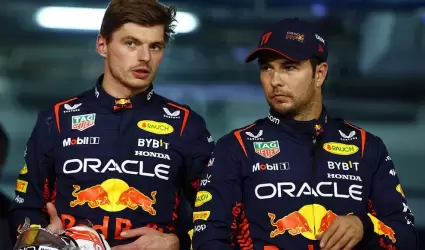 Max Verstappen y Checo Prez