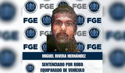 Sentenciado por posesin de vehculo con reporte de robo