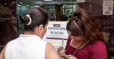 Actas ante el Registro Civil