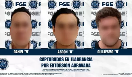 Detenidos en flagrancia por extorsin en Mexicali