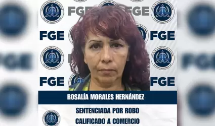 Sentenciada por robo calificado a establecimiento comercial