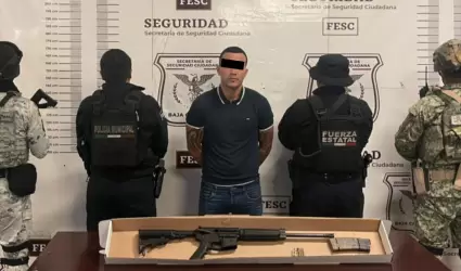 Aseguran arma larga y a un hombre tras operativo en Playas de Tijuana