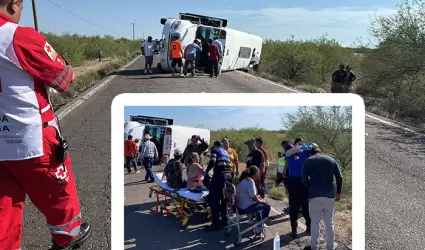 Accidente de autobs de pasaje suburbano que cubra la ruta Ortiz-Empalme