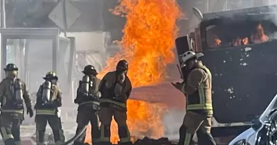 Fuga de gas provoca incendio durante obras del viaducto elevado