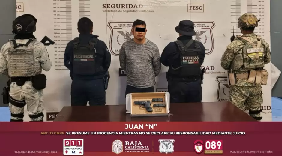 Grupo de Coordinacin detiene a sujetos armados en distintos operativos