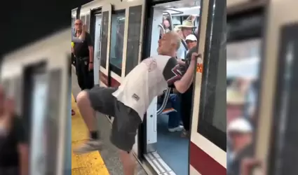 Italiano agrediendo a mexicanos