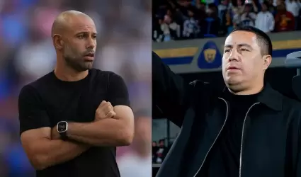 Efran Jurez y Javier Mascherano.