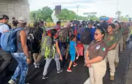 Calor, lluvia y cansancio quebrantan salud de Caravana migrante que sali de Tapachula