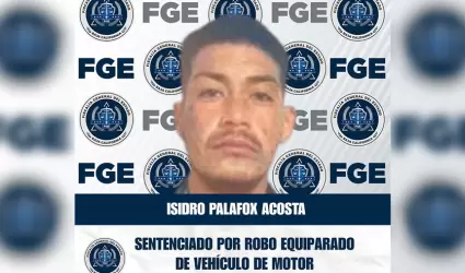 Sentenciado tras robo equiparado de vehculo de motor