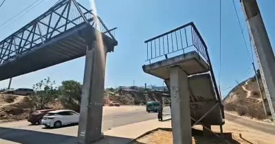 Puente del Rosas Magalln frente a comandancia Margarito Saldaa