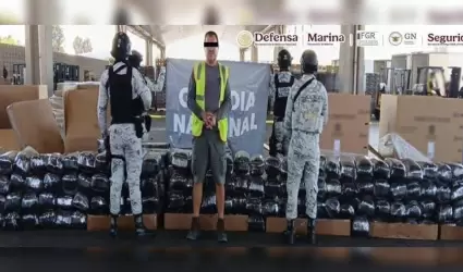 Cargamento de casi 1,900 kilos de droga