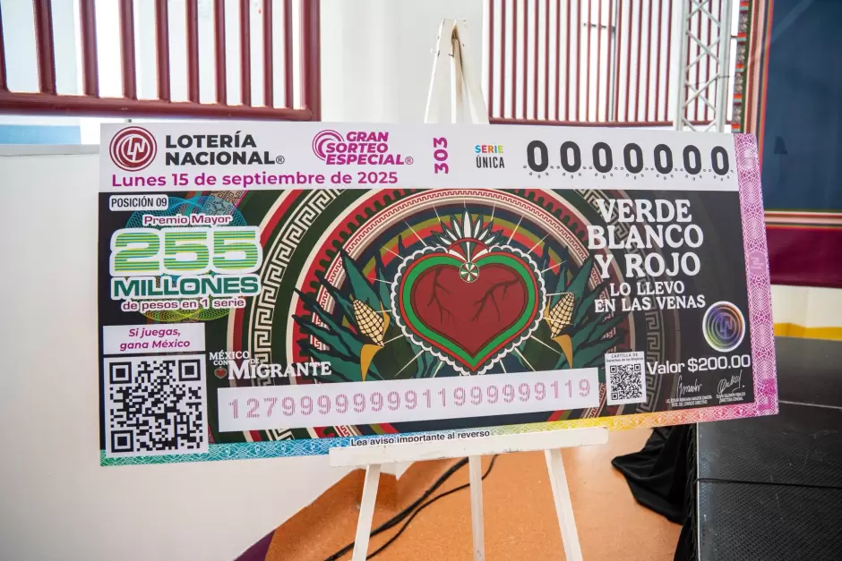 Presentación del billete de Lotería Nacional en honor a la comunidad migrante