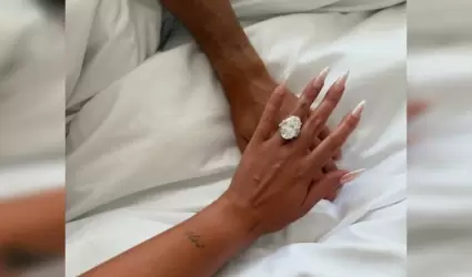 Georgina Rodrguez revela su enorme anillo de compromiso