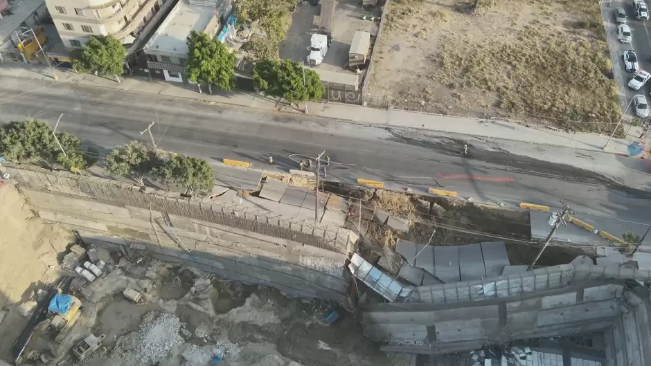 Colapso de estructura en la Zona Centro